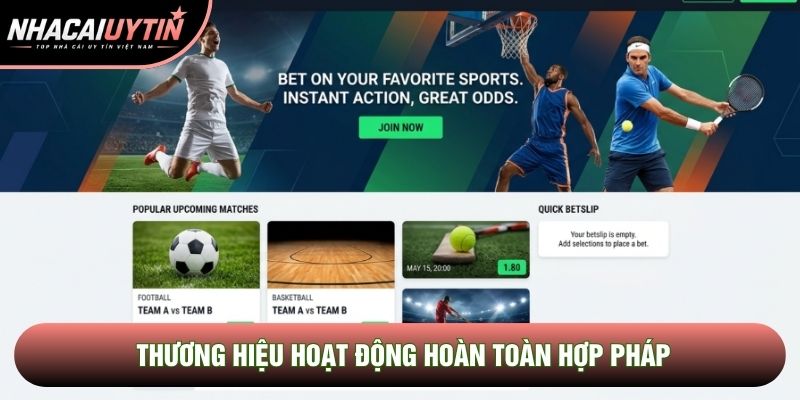 Thương hiệu hoạt động hoàn toàn hợp pháp